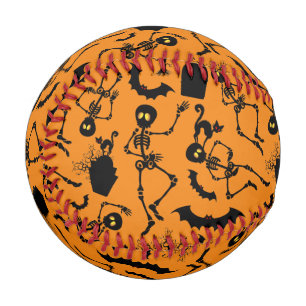Halloween Skeletons Macabre Dance Baseball