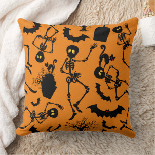Halloween Skeletons Macabre Dance Cushion