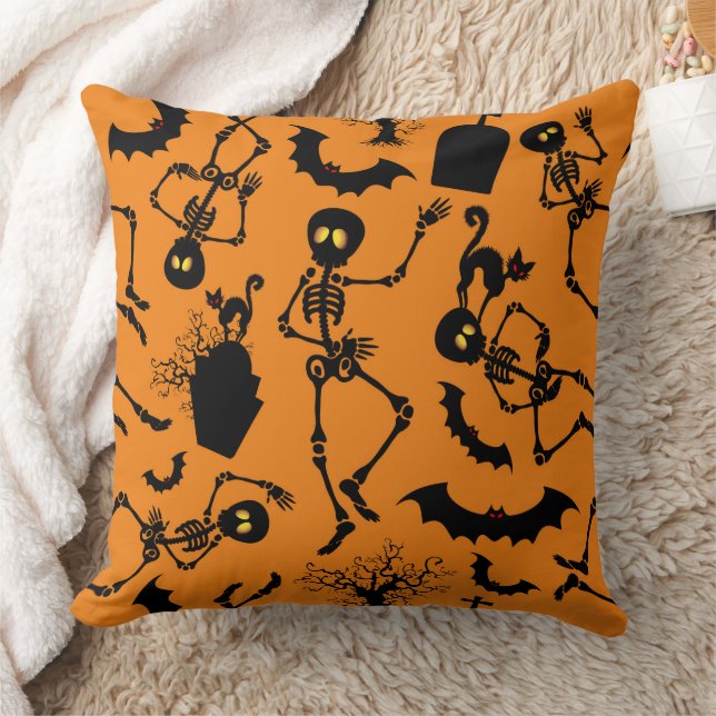 Halloween Skeletons Macabre Dance Cushion (Blanket)