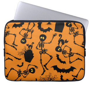 Halloween Skeletons Macabre Dance Laptop Sleeve
