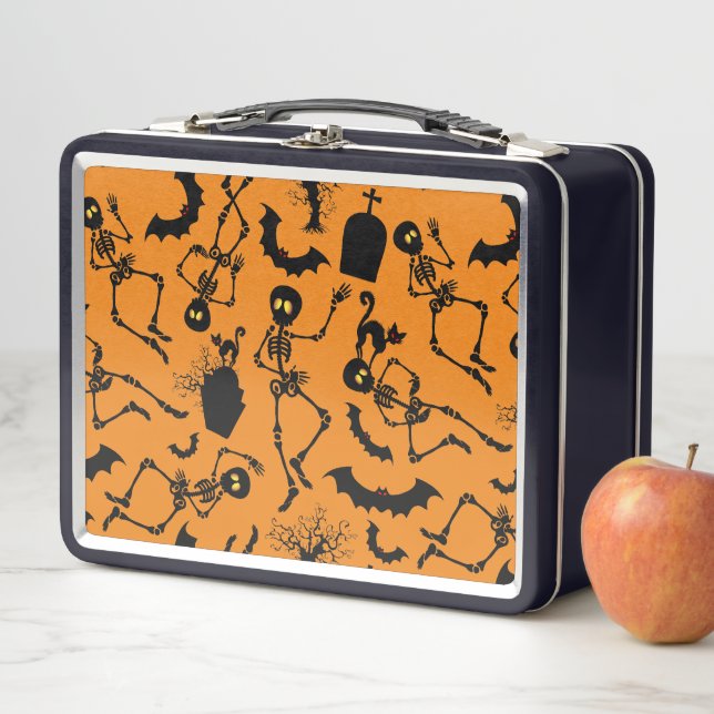Halloween Skeletons Macabre Dance Metal Lunch Box (In Situ)