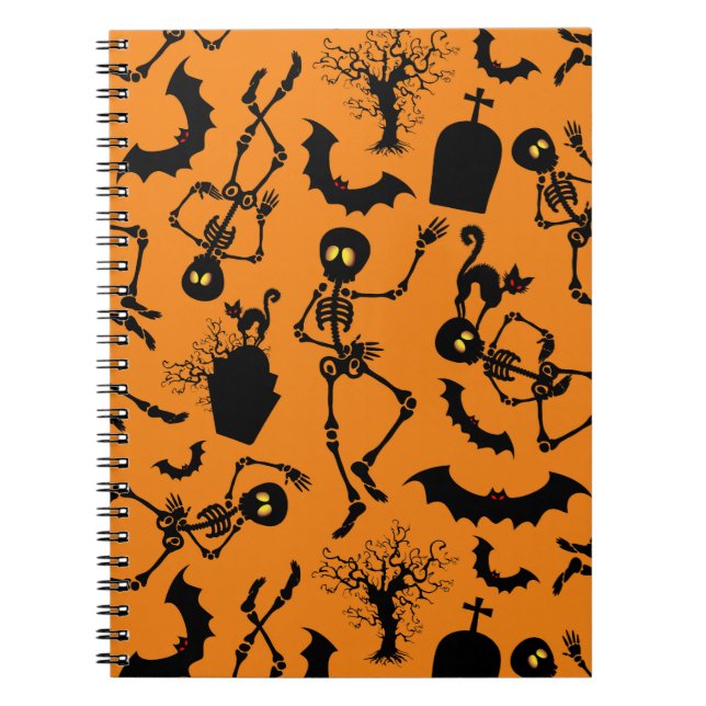 Halloween Skeletons Macabre Dance Notebook (Front)