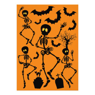 Halloween Skeletons Macabre Dance Photo Print