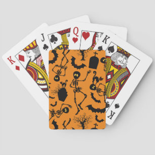 Halloween Skeletons Macabre Dance Playing Cards