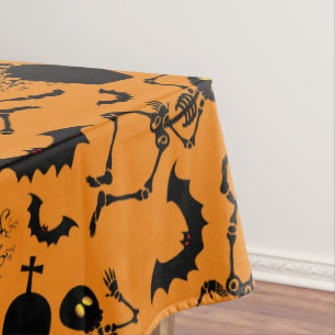 Halloween Skeletons Macabre Dance Tablecloth