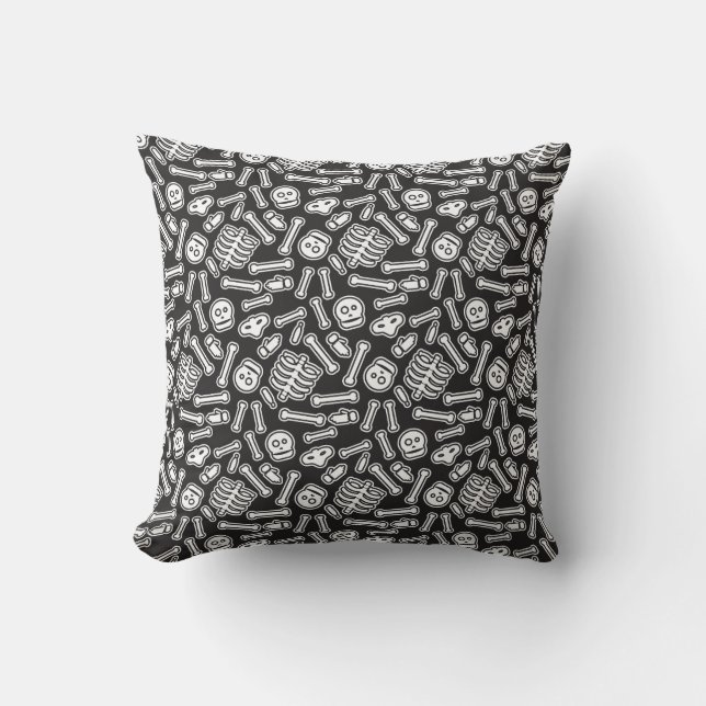 Halloween Skeletons Pattern Cushion (Front)