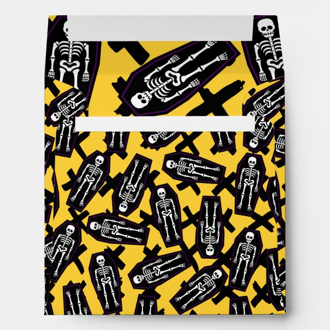 Halloween Skeletons Pattern Envelope (Back (Bottom))