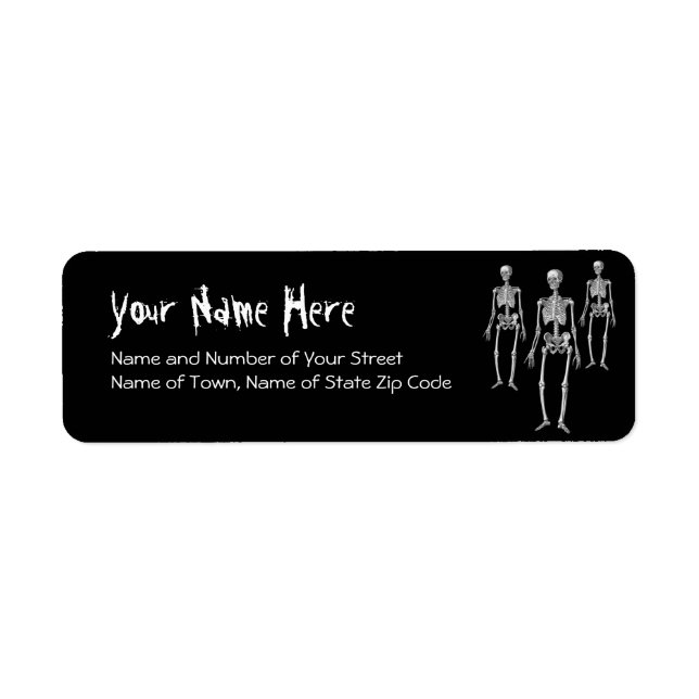 Halloween Skeletons Return from the Dead Address Label (Front)