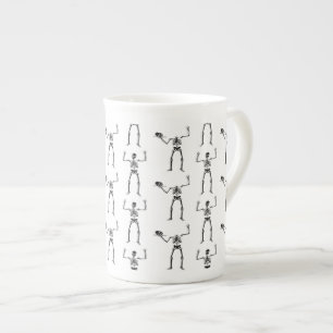 Halloween Skeletons, Trick Or Treat, Boo Bone China Mug