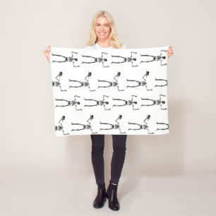 Halloween Skeletons, Trick Or Treat, Boo Fleece Blanket