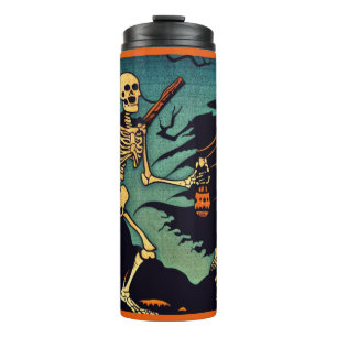 Halloween - Skeletons Woodcut 2 Thermal Tumbler