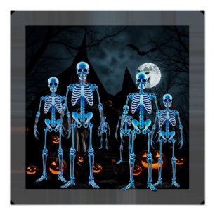 HALLOWEEN SKELTONS POSTER