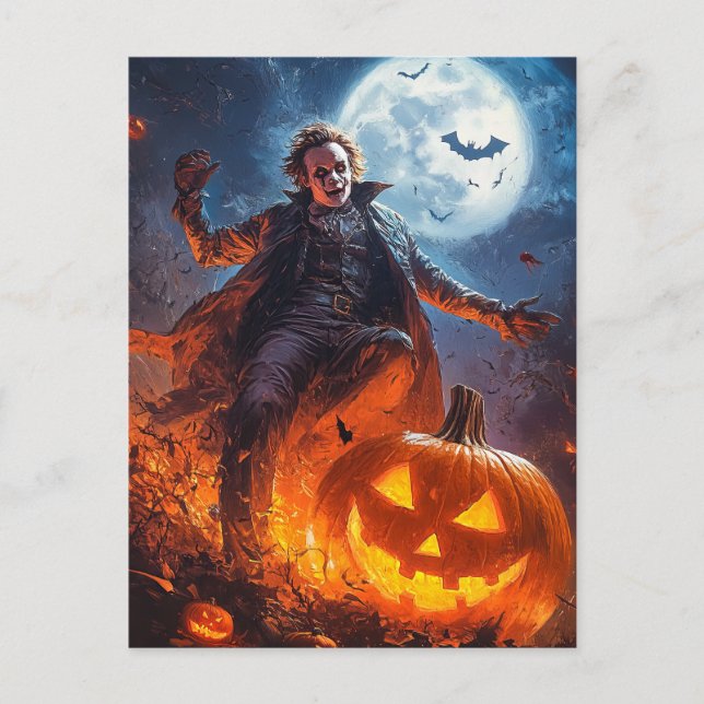 Halloween Sketch Poster. Postcard (Front)