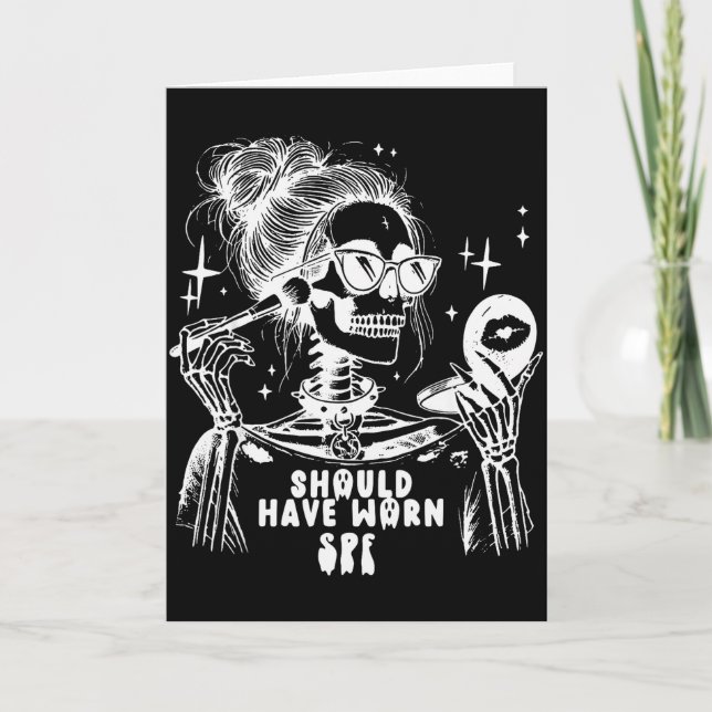 Halloween Skin Care Aesthetician Skeleton Skin Est Card (Front)