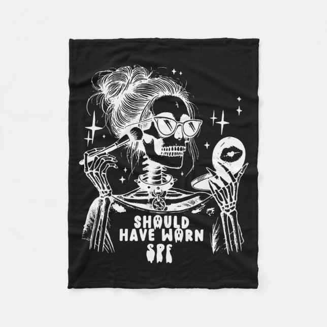 Halloween Skin Care Aesthetician Skeleton Skin Est Fleece Blanket (Front)
