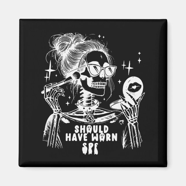 Halloween Skin Care Esthetician Skeleton Skin Esth Magnet (Front)