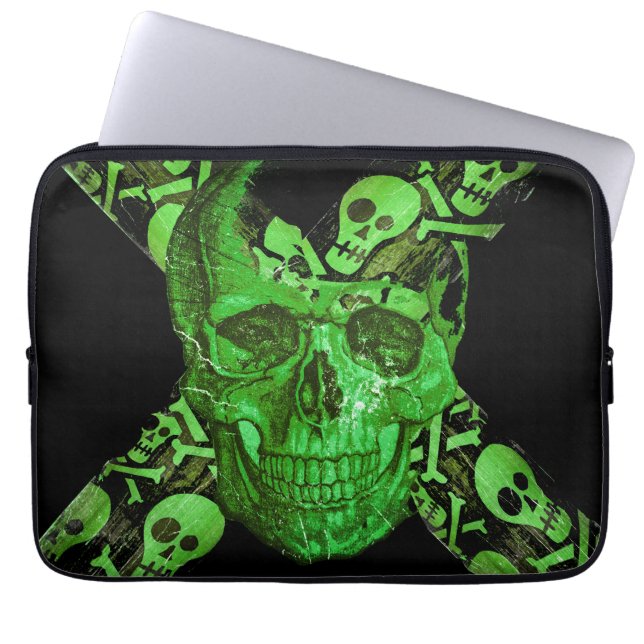 Halloween Skull #2 Laptop Sleeve (Front)