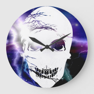 Halloween Skull #4 Large Clock