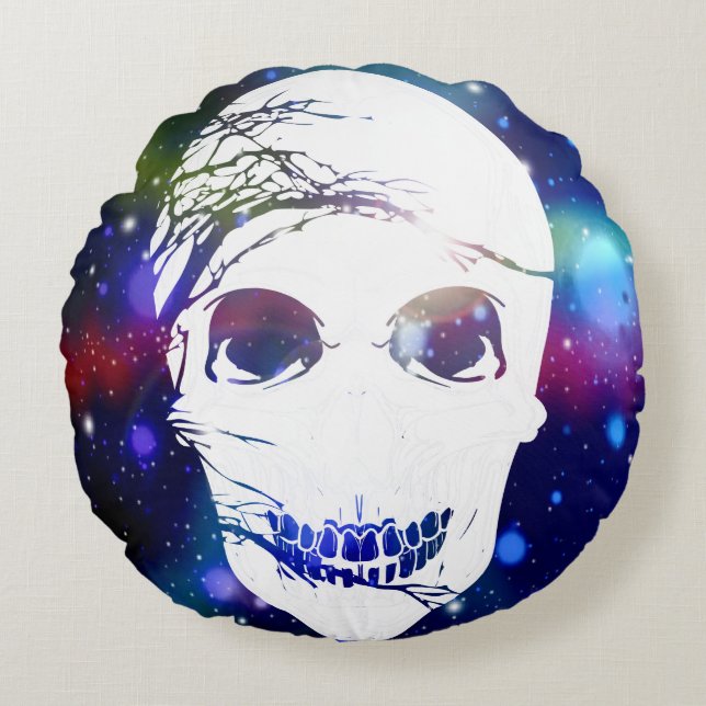 Halloween Skull #4 Round Cushion (Front)