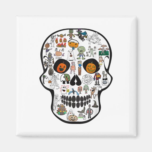 Halloween Skull 67 2025  Magnet (Front)