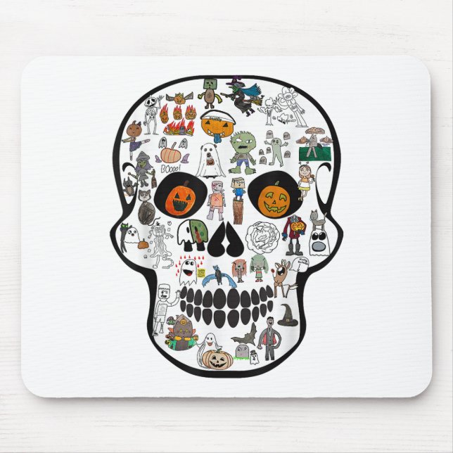 Halloween Skull 67 2025  Mouse Pad (Front)