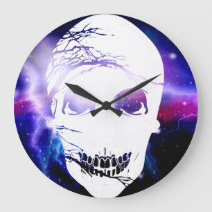 Halloween Skull #7 Large Clock