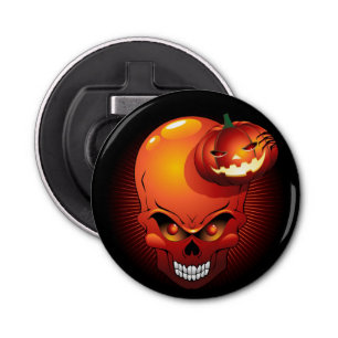 Halloween Skull and Pumpkin Bottle Opener