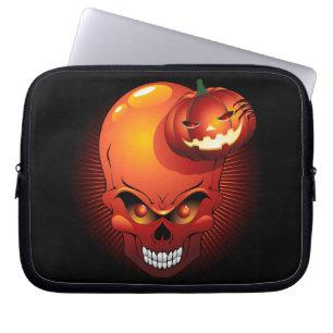 Halloween Skull and Pumpkin Electronics Bag