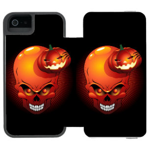 Halloween Skull and Pumpkin Incipio Watson™ iPhone 5 Wallet Case
