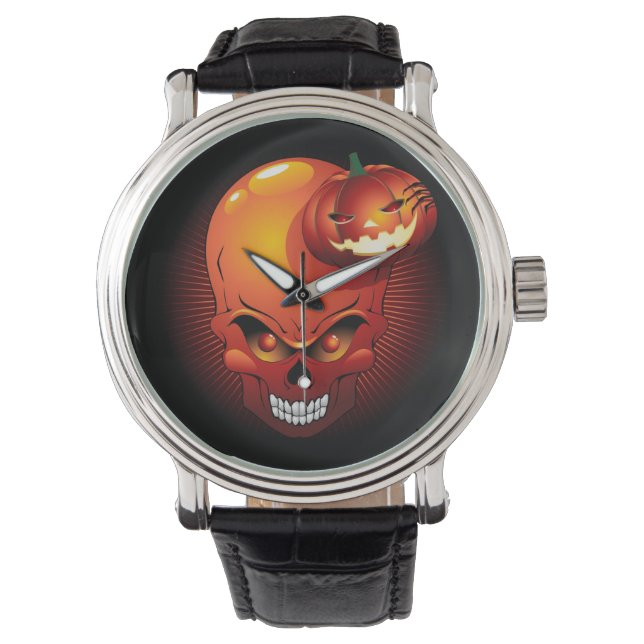 Halloween Skull and Pumpkin       Watch (Front)