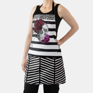 Halloween skull apron
