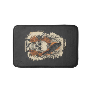 Halloween Skull Bath Mat