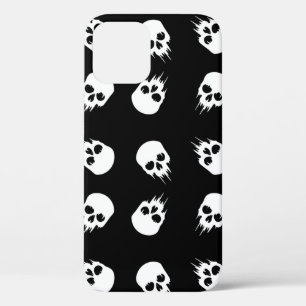 halloween skull black white skeleton iPhone 12 case