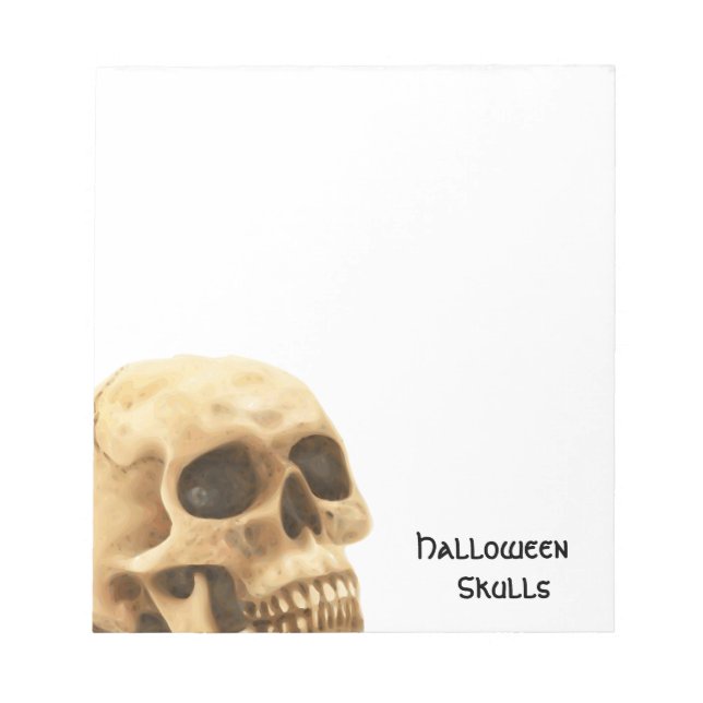 Halloween Skull Bone Notepad (Front)