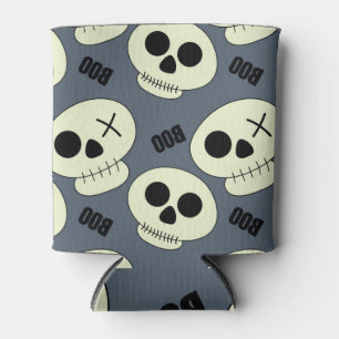 Halloween Skull, Boo Childish Design. Can Cooler