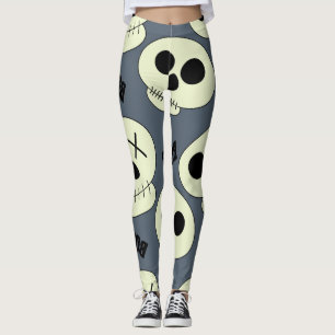 Halloween Skull, Boo Childish Design. Leggings
