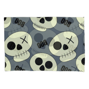 Halloween Skull, Boo Childish Design. Pillowcase