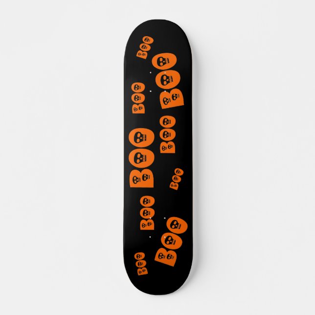 Halloween Skull "Boo Skateboard (Front)