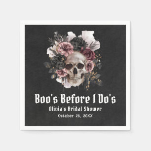Halloween Skull Boo's Before I Do's Bridal Shower Napkin