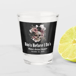 Halloween Skull Boo's Before I Do's Bridal Shower Shot Glass