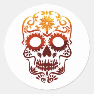 Halloween Skull Classic Round Sticker