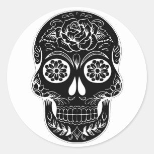 Halloween Skull Classic Round Sticker