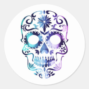 Halloween Skull Classic Round Sticker