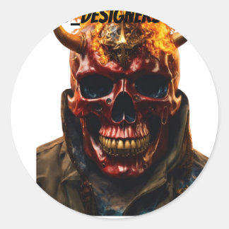 Halloween,SKULL,Classic Round Stickers