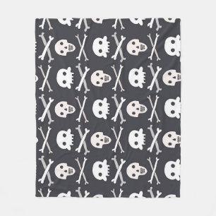 Halloween Skull Colourful Pattern Fleece Blanket