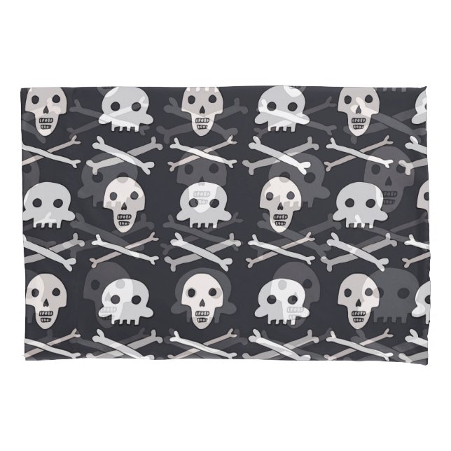 Halloween Skull Colourful Pattern Pillowcase (Front)