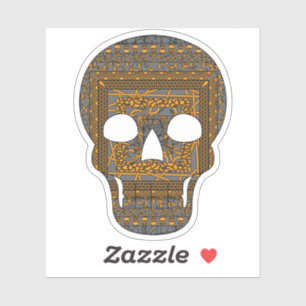 Halloween Skull Contour Sticker