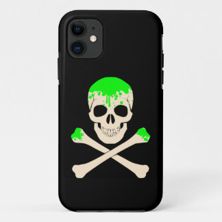halloween skull crossbones slime skeleton iPhone 11 case