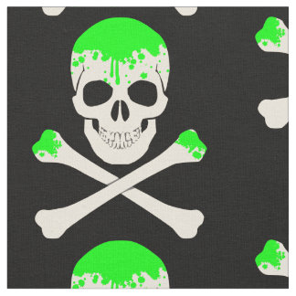 halloween skull crossbones slime skeleton fabric