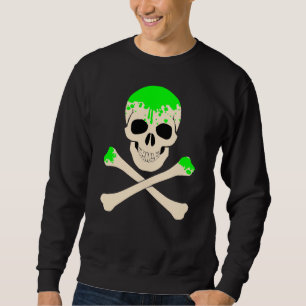 halloween skull crossbones slime skeleton sweatshirt